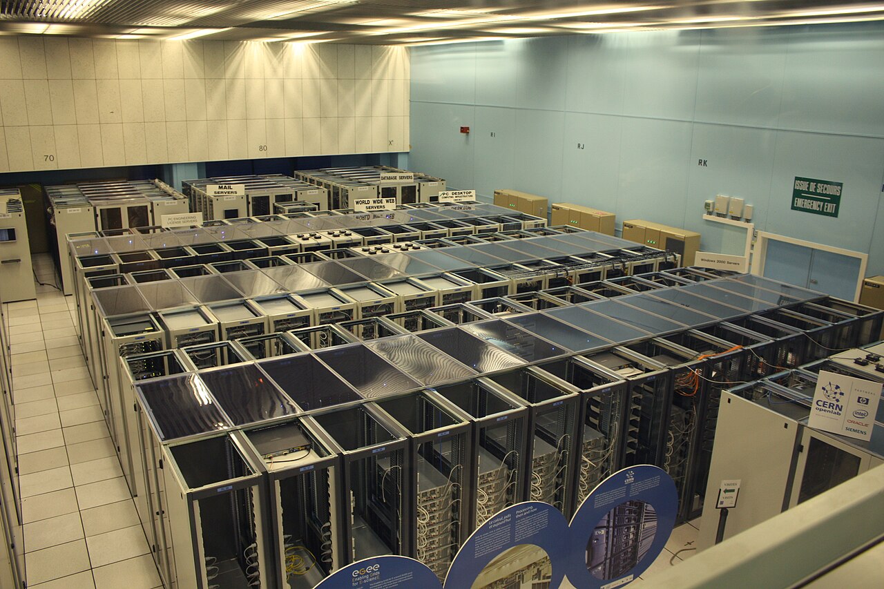CERN datacenter with server racks
