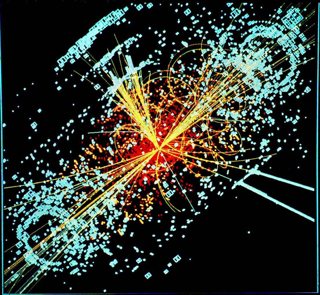 Simulated Higgs boson event in the CMS detector